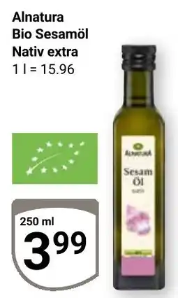 Globus Alnatura Bio Sesamöl Nativ extra Angebot