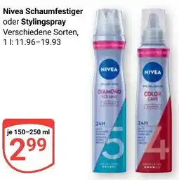Globus Nivea Schaumfestiger oder Stylingspray Angebot