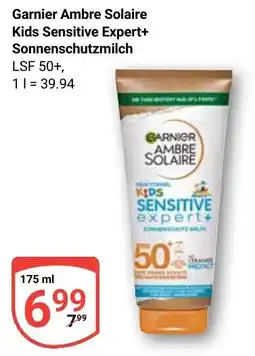 Globus Garnier Ambre Solaire Kids Sensitive Expert+ Sonnenschutzmilch Angebot