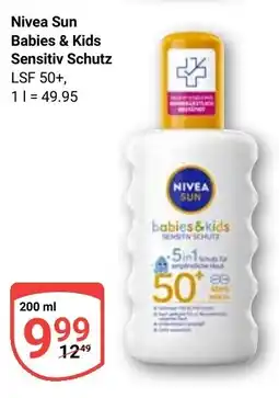 Globus Nivea Sun Babies & Kids Sensitiv Schutz Angebot