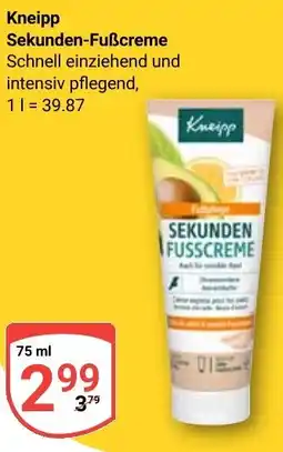 Globus Kneipp Sekunden-Fußcreme Angebot