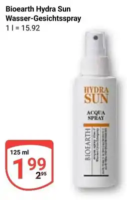Globus Bioearth Hydra Sun Wasser-Gesichtsspray Angebot