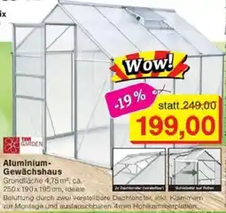 Jawoll TIM GARDEN Aluminium Gewächshaus Angebot