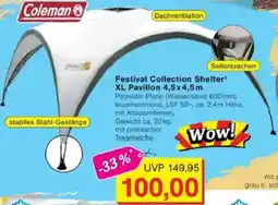 Jawoll Coleman Festival Collection Shelter XL Pavillon 4,5x4,5m Angebot