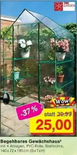 Jawoll Begehbares Gewächshaus Angebot