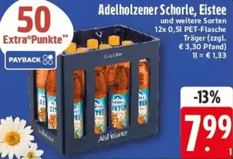 E-Center Adelholzener Schorle, Eistee Angebot