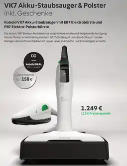 Vorwerk Kobold VK7 Akku-Staubsauger mit EB7 Elektrobürste und PB7 Elektro-Polsterbürste Angebot