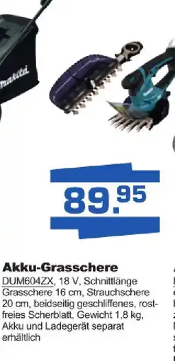 Bauzentrum Borgers makita Akku-Grasschere DUM604ZX Angebot