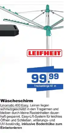 Bauzentrum Borgers LEIFHEIT Wäscheschirm Angebot
