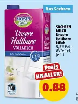 PENNY SACHSEN MILCH Unsere Haltbare Milch Angebot