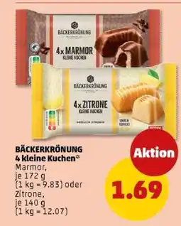 PENNY BÄCKERKRÖNUNG 4 kleine Kuchen Angebot