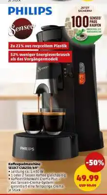 PENNY Kaffeepadmaschine SELECT CSA220/69 Angebot