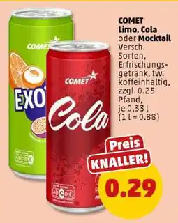PENNY COMET Limo, Cola oder Mocktail Angebot