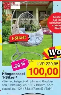 Jawoll TIM GARDEN Hängesessel 1-Sitzer Angebot