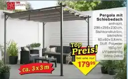 Jawoll TIM GARDEN Pergola mit Schiebedach Angebot