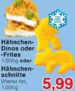 Jawoll Hähnchen- Dinos oder -Frites oder Hähnchenschnitte Angebot