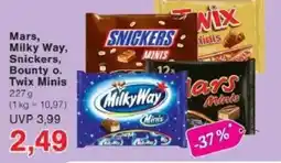Jawoll Mars, Milky Way, Snickers, Bounty o. Twix Minis Angebot