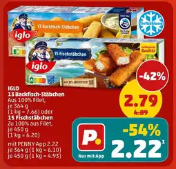 PENNY Iglo 13 backfisch-stäbchen Angebot