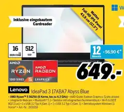 MEDIMAX Lenovo IdeaPad 3 17ABA7 Abyss Blue Angebot