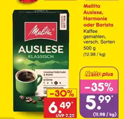 Netto Marken-Discount Melitta auslese, harmonie oder barista Angebot