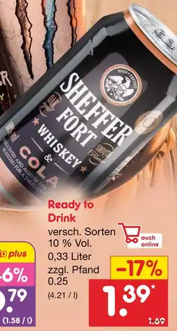 Netto Marken-Discount Sheffer fort whiskey & cola Angebot