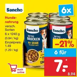 Netto Marken-Discount Sancho saftige brocken mit huhn Angebot