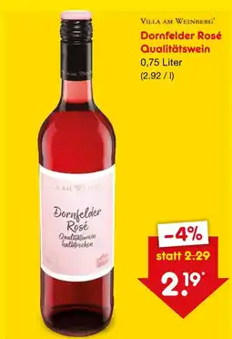 Netto Marken-Discount Villa am weinberg dornfelder rosé qualitätswein Angebot