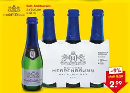 Netto Marken-Discount Schloss herrenbrunn halbtrocken sekt Angebot