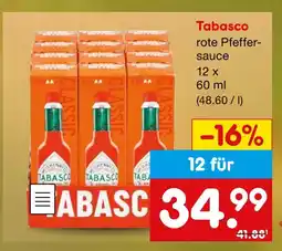 Netto Marken-Discount Tabasco rote pfeffersauce Angebot