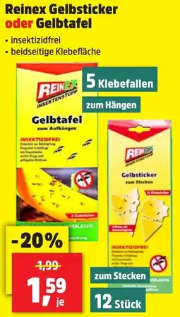 Thomas Philipps Reinex Gelbsticker oder Gelbtafel Angebot