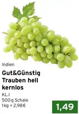 CAP Markt Gut&Günstig Trauben hell kernlos Angebot