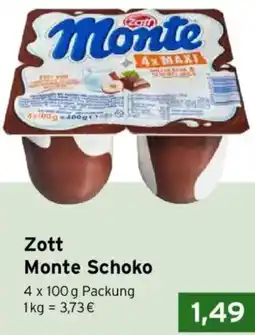 CAP Markt Zott Monte Schoko Angebot