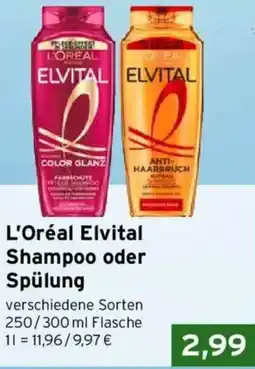 CAP Markt L'Oréal Elvital Shampoo oder Spülung Angebot