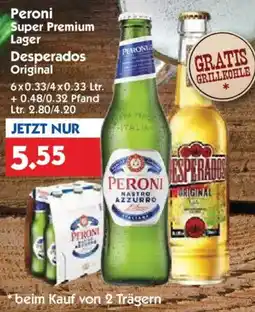 Hol'ab Getränkemarkt Peroni Super Premium Lager oder Desperados Original Angebot