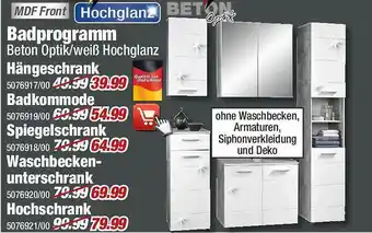 Poco Badprogramm Hängeschrank Badkommode Spiegelschrank Waschbecken Unterschrank, Hochschrank Angebot