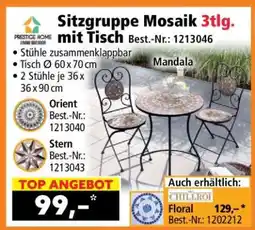 Norma Sitzgruppe Mosaik 3tlg. mit Tisch Angebot