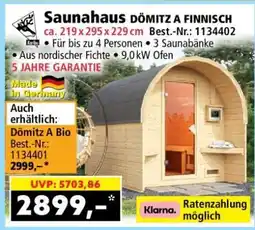 Norma Saunahaus DÖMITZ A FINNISCH Angebot