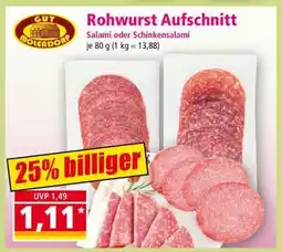 Norma Rohwurst Aufschnitt Angebot