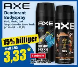 Norma Axe Deodorant Bodyspray Angebot