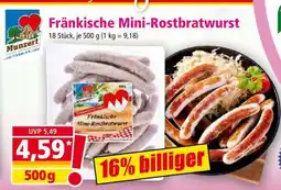 Norma Fränkische Mini-Rostbratwurst Angebot