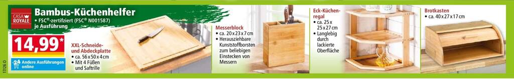 Bambus Kchenhelfer Angebot bei Norma