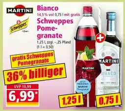 Norma Bianco mit gratis Schweppes Pomegranate Angebot