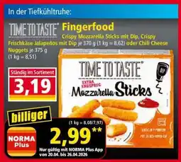 Norma TIME TO TASTE Fingerfood Angebot