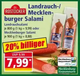 Norma Landrauch-/Mecklenburger Salami Angebot