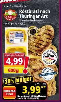 Norma Röstbrätl nach Thüringer Art Angebot