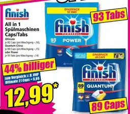 Norma Finish Powerball All in 1 Spülmaschinen Caps/Tabs Angebot