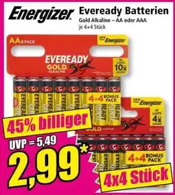 Norma Eveready Batterien Angebot