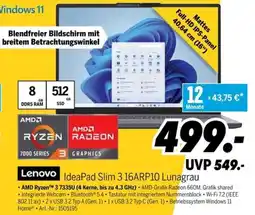 MEDIMAX Lenovo IdeaPad Slim 3 16ARP10 Lunagrau Angebot
