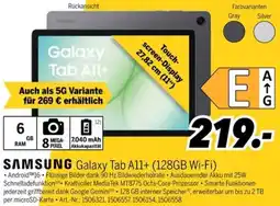 MEDIMAX SAMSUNG Galaxy Tab A11+ (128GB Wi-Fi) Angebot