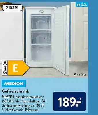 Aldi Süd Gefrierschrank Angebot